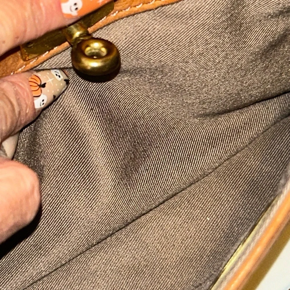 VINTAGE cognac leather J.Crew crossbody bag - Picture 6 of 14